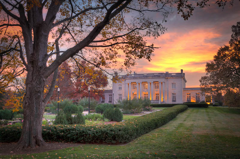 The Governor's Mansion at sunrise.